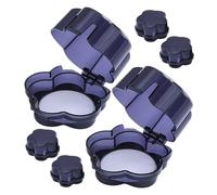 HANABASS Lot de 6 Couvercles de Protection pour Boutons de Gaz en Plastique Résistant Haute Température, Couleur Bleu Foncé, Verrouillage Sécurité Garçon et Filles, Adapté Cuisine