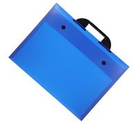 HANABASS Pochette d'art A3 en Plastique Bleu, Sacoche Polyvalente et Résistante la Saleté pour Rangement D'œuvres et Croquis Bureau