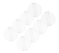 HANABASS Porte-cartes de visite en plastique, rond transparent, lot de 50, stand carte de visite, stockage de cartes, pour bureau, cartes professionnelles et présentation
