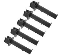 HANABASS Porte-rouleau de papier toilette 5 pièces en plastique noir, support pour rouleau de papier toilette, étanche, pour chaise percée et fauteuil roulant, pour personnes âgées