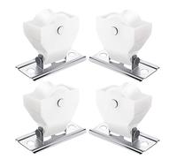 HANABASS Poulies de Cordon et Usage Polyvalent 4pcs pour Rideaux Romains en Pom Argenté, Glissement Accessoires pour Stores sans Fil en Maison ou Bureau