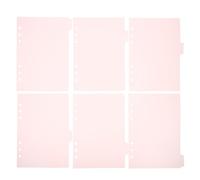 HANABASS Séparateurs De Classeur A5 6 Trous 6 Pcs En PP Rose Avec Onglets Détachables Pour Cahiers À Feuilles Mobiles Et Livres, Organisation Des Pages Et Référence Rapide