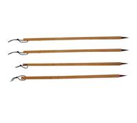 HANABASS Set de 4 Pinceaux en Bambou Multifonction Légers pour Peinture Chinoise et Calligraphie, pour Étudiants en Aquarelle et Écriture Traditionnelle