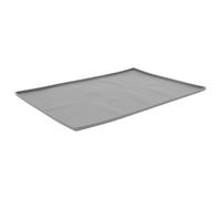 HANABASS Tapis Poubelle en Silicone Gris 60x40 Cm avec Bordure Surélevée, Antidérapant et Anti-fuite, Protection Renforcée pour Sols, Coussin Anti-rayures la Cuisine, Salle de Bain