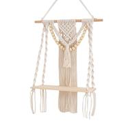 Hanabitx 1 étagère en macramé en corde tressée, décoration murale pour étagère en macramé Boho, pour chambre à coucher,