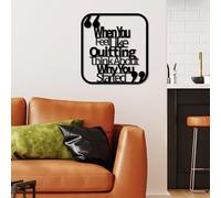 Hanah Home Accessoire mural décoratif en métal noir élégant, 50 x 50 cm, 100% métal, 1,5 mm d'épaisseur, léger (0,98 kg), parfait pour la décoration d'intérieur moderne