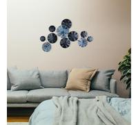 Hanah Home Accessoire mural décoratif en métal peint à la main, 102 x 12 x 59 cm, 100% métal, 0,8 mm d'épaisseur, variations de couleurs uniques pour une décoration d'intérieur élégante