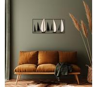 Hanah Home Accessoire mural décoratif en métal peint à la main, 40 x 91 x 5 cm, 100% métal, variations de couleurs uniques, parfait pour les amateurs de décoration d'intérieur et d'art