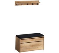 Hanah Home – Banc à chaussures avec étagère – Noir