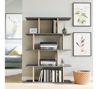 Hanah Home Bookshelf, Chêne Anthracite, Taille Unique
