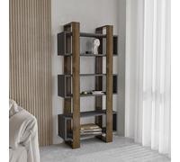 Hanah Home Bookshelf, Noyer Anthracite, Taille Unique