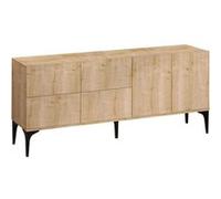 Hanah Home Buffet Laika 6 portes 180 x 80 x 40 cm Chêne Saphir