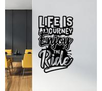 Hanah Home Élégant accessoire mural décoratif en métal, noir, 42 x 70 cm, 100% métal, 1,5 mm d'épaisseur, léger (0,92 kg), parfait pour la décoration d'intérieur moderne