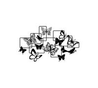 Hanah Home Élégant accessoire mural décoratif en métal, noir, 50 x 29 cm, 100% métal (1,5 mm d'épaisseur), montage mural facile, parfait pour la décoration d'intérieur moderne