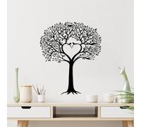 Hanah Home Élégant accessoire mural décoratif en métal, noir, 59 x 70 cm, 100% métal, 1,5 mm d'épaisseur, léger et facile à accrocher, parfait pour une décoration moderne