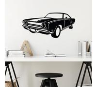 Hanah Home Élégant accessoire mural décoratif en métal, noir, 60 x 30 cm, 100% métal, 1,5 mm d'épaisseur, léger (0,66 kg), parfait pour la décoration d'intérieur moderne