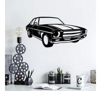 Hanah Home Élégant accessoire mural décoratif en métal, noir, 60 x 30 cm, 100% métal, 1,5 mm d'épaisseur, léger (0,639 kg), parfait pour la décoration d'intérieur moderne