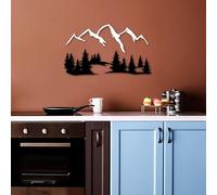 Hanah Home Élégant accessoire mural décoratif en métal, noir et blanc, 66 x 23 cm et 70 x 41 cm, 100% métal, 1,5 mm d'épaisseur, montage mural facile, décoration d'intérieur moderne