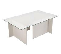 Table basse Vetrino Bois blanc 105 x 65 x h40cm
