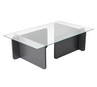 Hanah Home Table basse Flavio Anthracite 105 x 65 x 30 cm Verre trempé