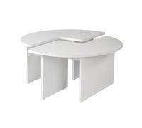 Table basse Moira blanc naturel 90 x 90 x h41cm