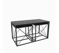 Hanah Home Ensemble de Table Basse, Planche à découper 100% mélamine, Taille Unique