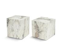 Hanah Home Ensemble de Table latérale, mélamine, Freesia Marble, Taille Unique