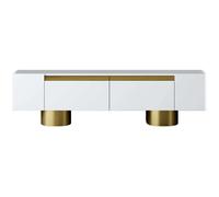 Hanah Home Meuble TV Bohem - Blanc/Doré