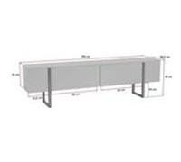 Hanah home meuble TV Luxe Travertine - Noir