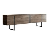 Hanah Home Meuble TV Luxe noyer + noir