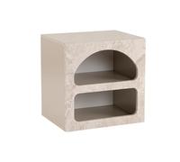 Hanah Home Stand de Nuit, mélamine, Travertes en marbre grès, Taille Unique