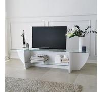 Hanah Home Support TV, mélamine, Blanc, Taille Unique