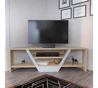 Hanah Home Support TV, mélamine, Chêne Blanc, Taille Unique