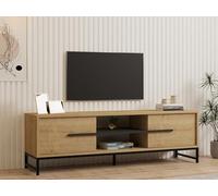 Hanah Home Support TV, mélamine, Chêne Saphir, Taille Unique