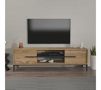 Hanah Home Support TV, mélamine, Noir chêne, Taille Unique