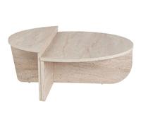 Vente-unique Table basse Orion – Travertin – 90 x 60 x H30 cm