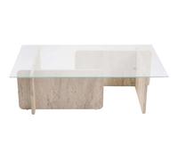Hanah Home – Table basse Flavio – Travertin – 105 x 65 x H40 cm