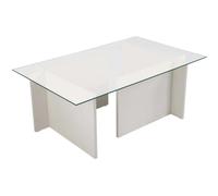 Table basse Vetrino Bois blanc 105 x 65 x h40cm