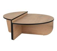 Hanah home table basse scandinave - Chêne miel et noir