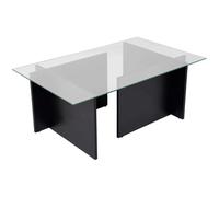 Table basse Vetrino Bois noir 105 x 65 x h40cm