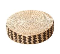 HANCHE Round Floor Cushion, Tatami Seat Stool, Woven Meditation Pillow