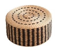 HANCHE Round Floor Cushion, Tatami Seat Stool, Woven Meditation Pillow