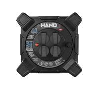 HAND Enrouleur de câble - 25 m - 4 prises Schuko - IP44, H07RN-F 3 x 2,5 | Enrouleur de câble carré stable HAND Pro Noir