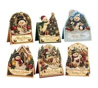 Handmade Christmas Cards With Envelopes, Shiny Rhinestone Ornament Set | Pearl Painting Kit Holiday Ornament Cards Birthday Party Cards Festival Greeting Cards Thanksgiving Card Set Home Bedside