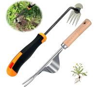 Handonkruidsteker Tuingereedschaft - Désherbeur avec poignée en caoutchouc et 4 dents pour un entretien efficace du jardin