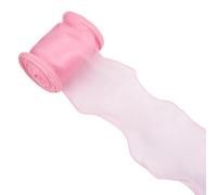 Handship Ruban en organza de polyester transparent et scintillant pour emballage cadeau, bouquet, fête, mariage, artisanat, décoration d'intérieur, festival - 12 m x 12 m - Rose Sakura