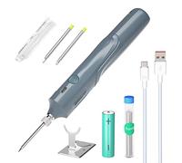 HANDSKIT fer à souder de précision sans fil 2600mAh, 3 températures réglables (300-450°C), LED intégrée, idéal pour souder des petits composants, kit de fer à souder électrique et outils de soudage