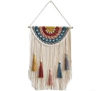 Handwoven Cotton Wall Hanging 40cm pour Nordic Decor Handwoven(C Light Blue)