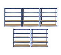 Offre spéciale Monster Racking : lot de 5 rayonnages T-Rax pour charges lourdes, rayonnages de stockage, rayonnages de garage, rayonnages en acier, rayonnages industriels, rayonnages d'atelier, rayonn