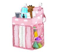 Hanger Diaper Organizer - Large Capacity Waterproof | Baby Stuff Storage Nursery Organization Diaper Holder for Wall Door Nursery Bottles Clothes Tissues Toys, 20.32x25.4x35.56cm